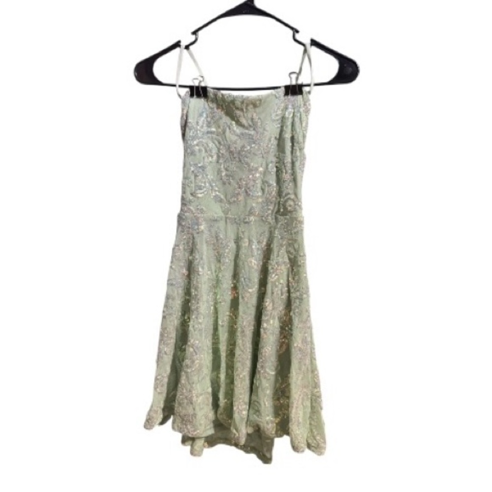 Light Green Backless Dress